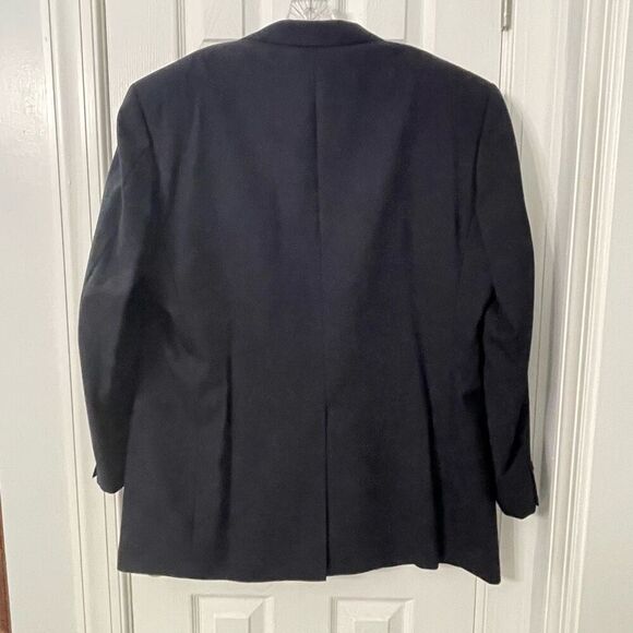 Brooks Brothers Men’s Navy Blue Blazer 46L Two Button Wool Blend Jack - Picture 2 of 9